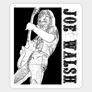 joe walsh // white retro Magnet